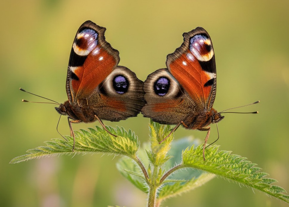 Accouplement de Paons du jour