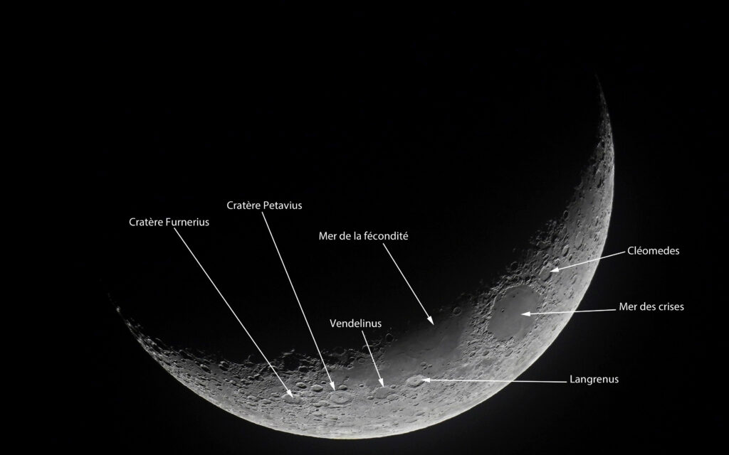 La lune à 19h35, Mer des crises  (25 mars 2023)