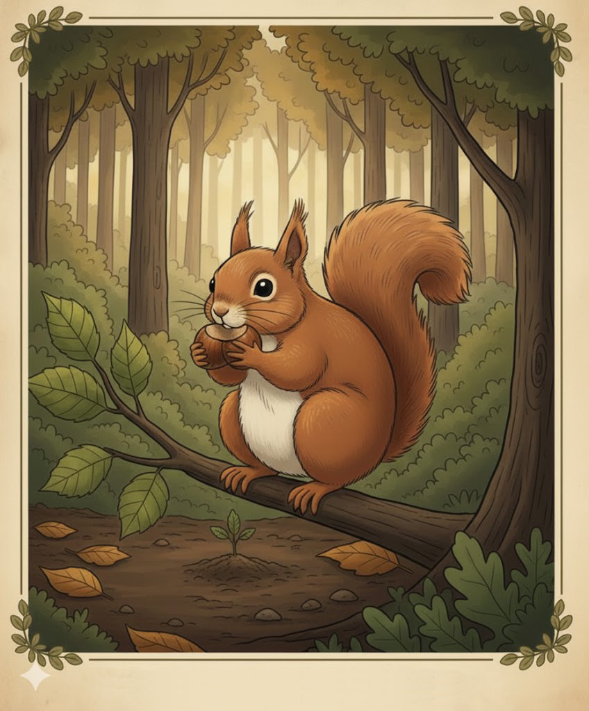 synzoochorie écureuil